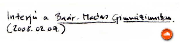 Hermann Péter interjú / Baár - Madas Gimnázium 2008.02.07.