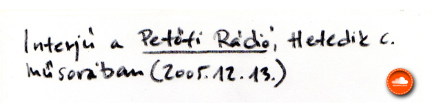 Hermann Péter interjú / Petőfi Rádió, Hetedik c. műsor 2005.12.13